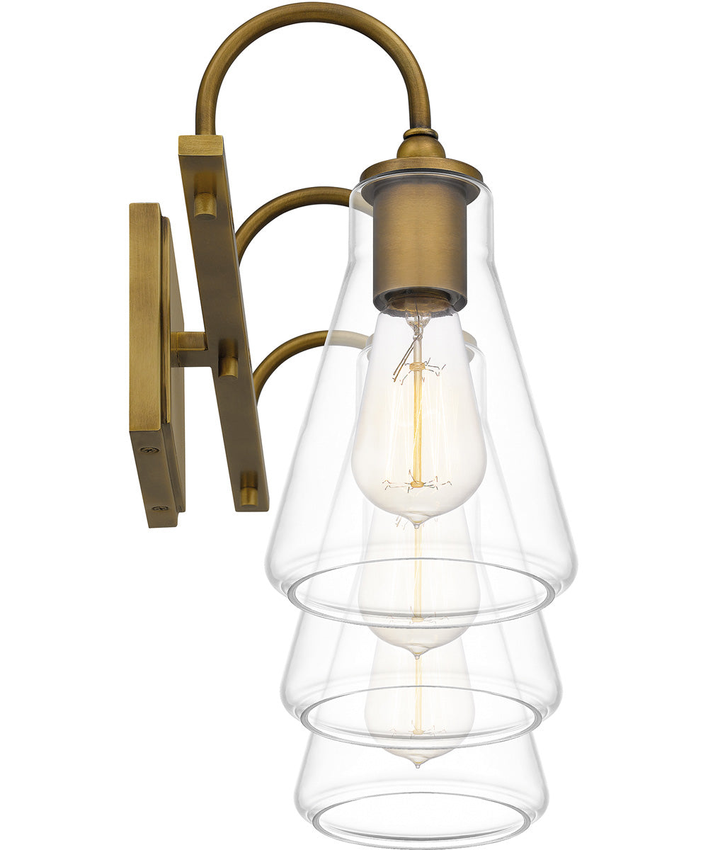 Boyton Large 3-light Bath Light Weathered Brass