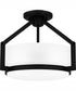 Quoizel Semi-Flush Mount Medium 2-light Semi Flush Mount Matte Black