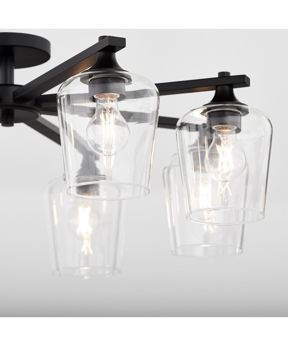 Veno 8-light Ceiling Flush Mount Matte Black