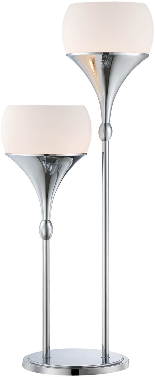 31"H Celestel  2-Light Table Lamp Polished Chrome