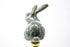 Gray Rabbit Lamp Finial Hand Painted Porcelain 2.5"h