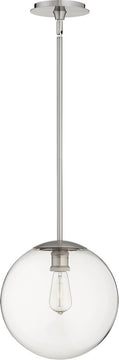 12"W 1-light Pendant Satin Nickel