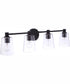 Emilio 4-Light Vanity Flat Black