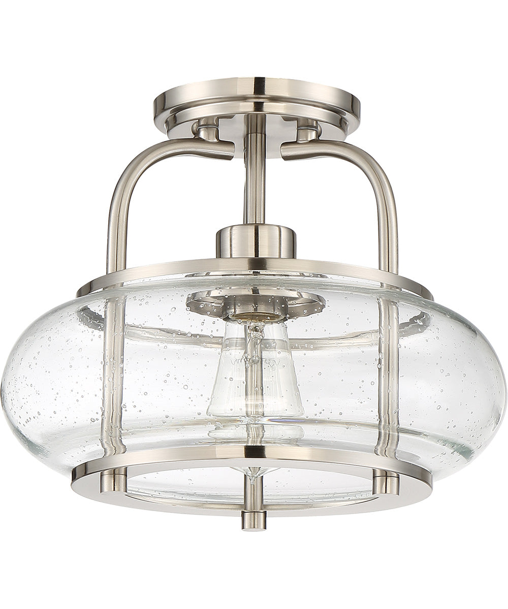 Trilogy Small 1-light Semi Flush Mount Brushed Nickel