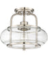 Trilogy Small 1-light Semi Flush Mount Brushed Nickel