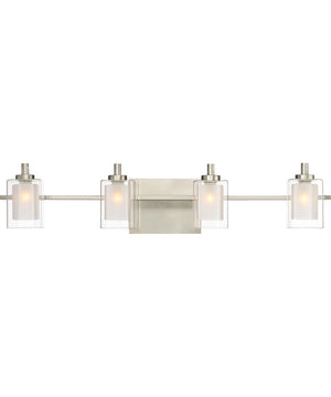 Kolt Extra Large 4-light Bath Light Brushed Nickel
