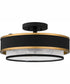Quoizel Semi-Flush Mount Medium 3-light Semi Flush Mount Earth Black