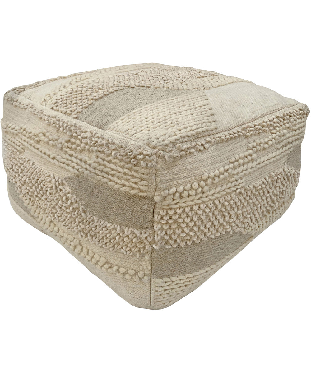 Cartlow Pouf Cream/Beige/Gray