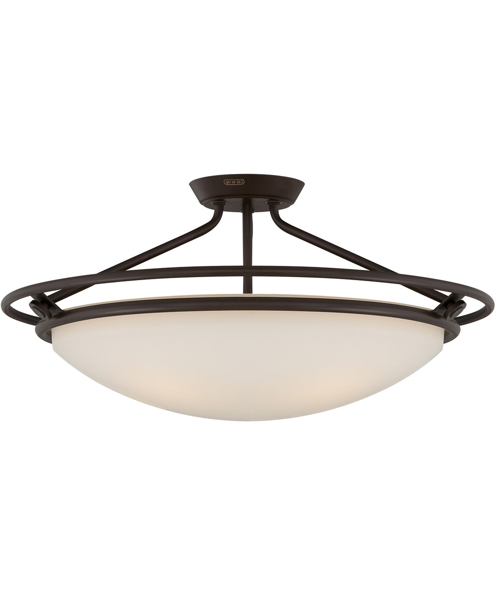 Ashland Extra Large 4-light Semi Flush Mount Western Bronze