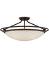 Ashland Extra Large 4-light Semi Flush Mount Western Bronze