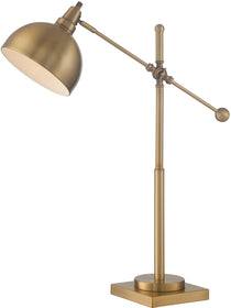30"H Cupola 1-light Metal Table Lamp  Brushed Brass