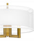 Quoizel Semi-Flush Mount Medium 3-light Semi Flush Mount Aged Brass
