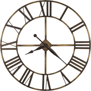 49"H Wingate Wall Clock Antique Brass