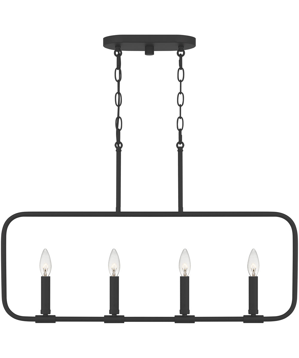 Abner 4-light Island Light Matte Black
