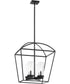 Odeon 4-light Pendant Matte Black