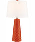 Muriel 2-Light 2 Pack-Table Lamp Orange Ceramichrome/ White Linen