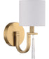Fortuna 1-Light Wall Sconce Satin Brass