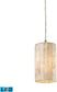 4"W Coletta 1-Light LED Pendant Satin Nickel/Genuine Stone