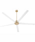 80" Revel Patio Ceiling Fan Aged Brass w/ Studio White