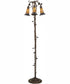 58" High Stained Glass Pond Lily 3 Light Floor Lamp