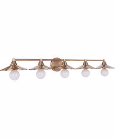 Isaac 5-Light Vanity Satin Brass