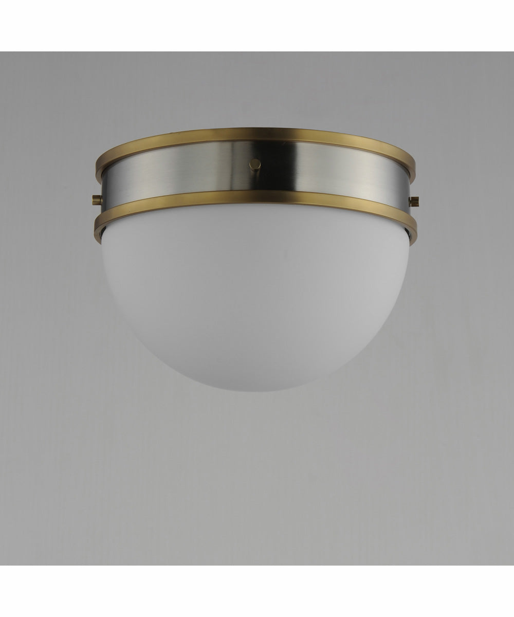 Duke 1-Light Flush Mount Satin Nickel / Satin Brass