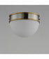 Duke 1-Light Flush Mount Satin Nickel / Satin Brass