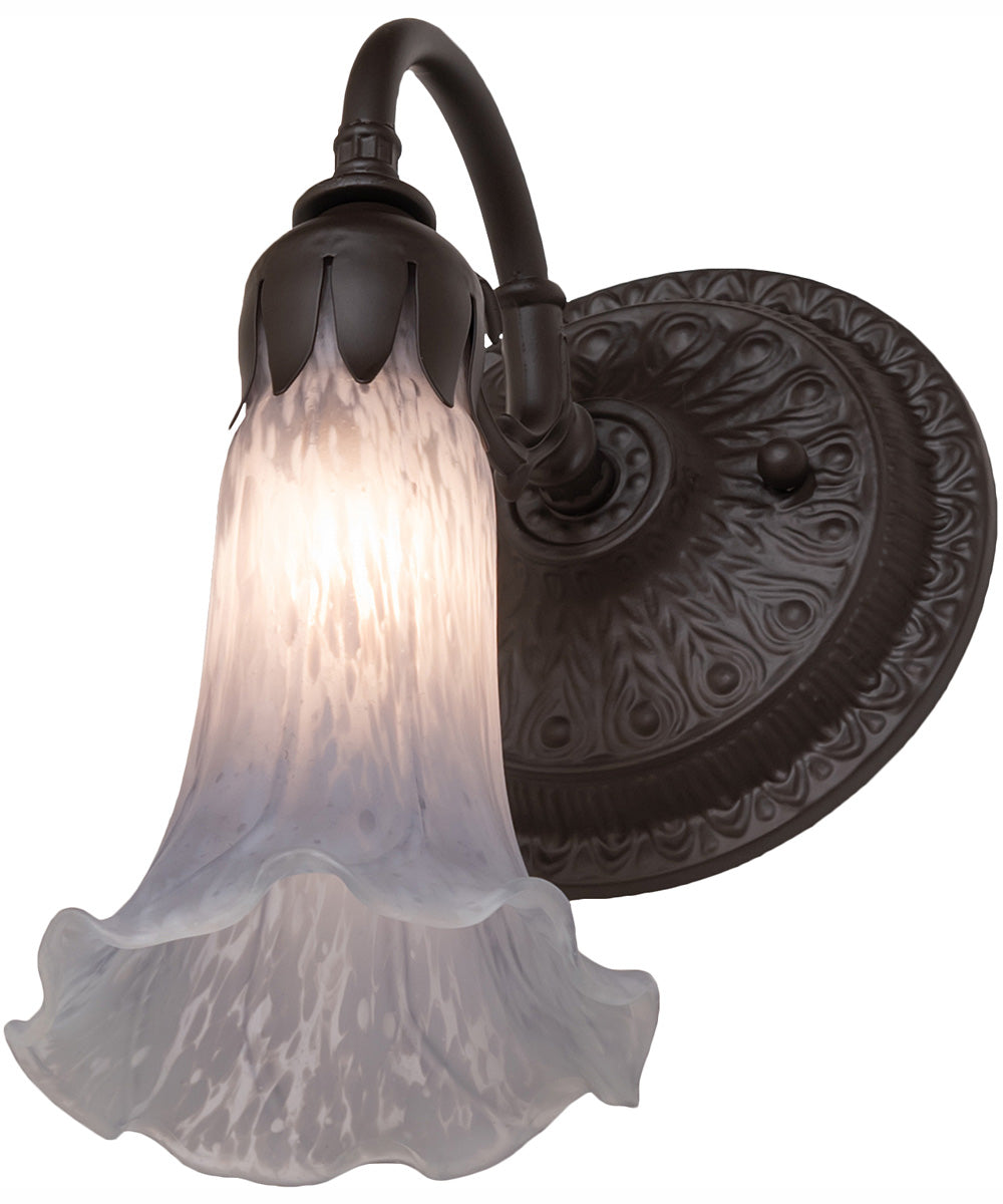 5.5" Wide Gray Tiffany Pond Lily Wall Sconce