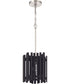 Freeform 1-Light Pendant Polished Nickel/Black Walnut