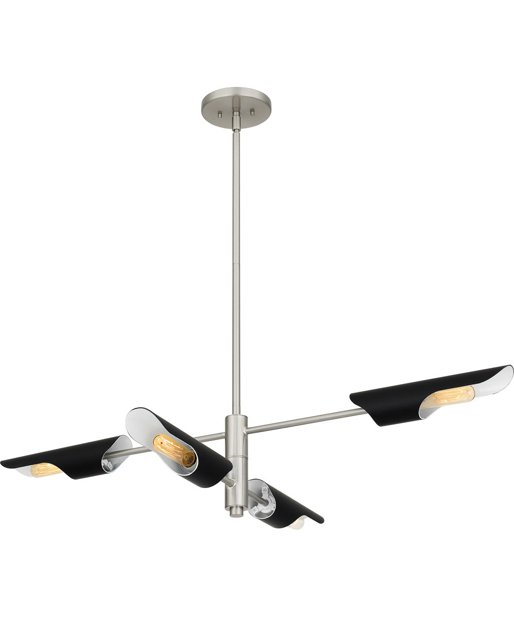 Leoni Medium 4-light Island Light Brushed Nickel