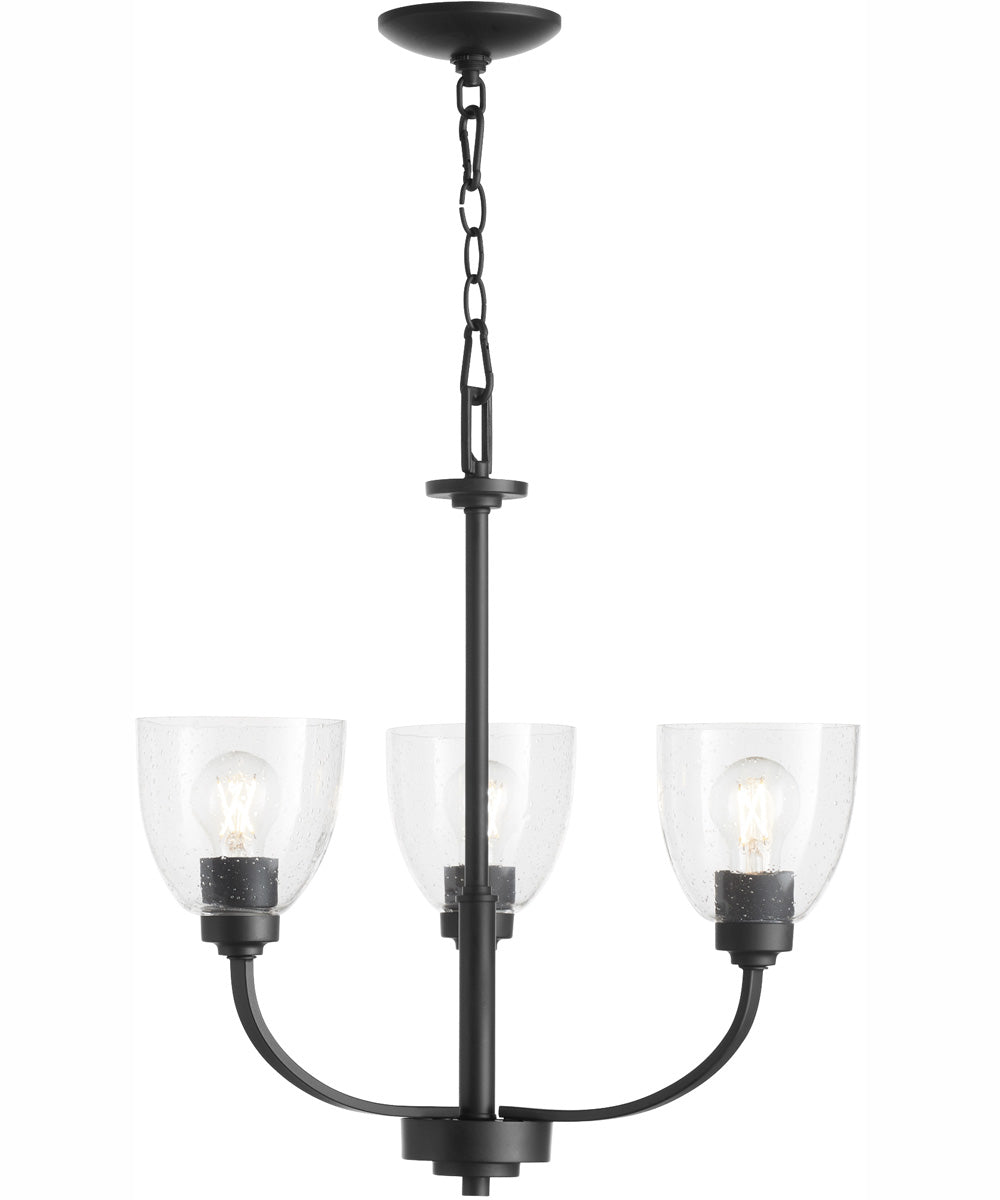 Reyes 3-light Chandelier Textured Black