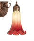 5" Wide Seafoam/Cranberry Pond Lily Victorian Wall Sconce