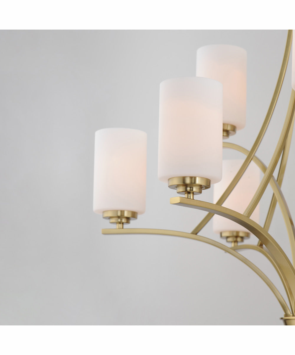 Deven 9-Light Chandelier Satin Brass