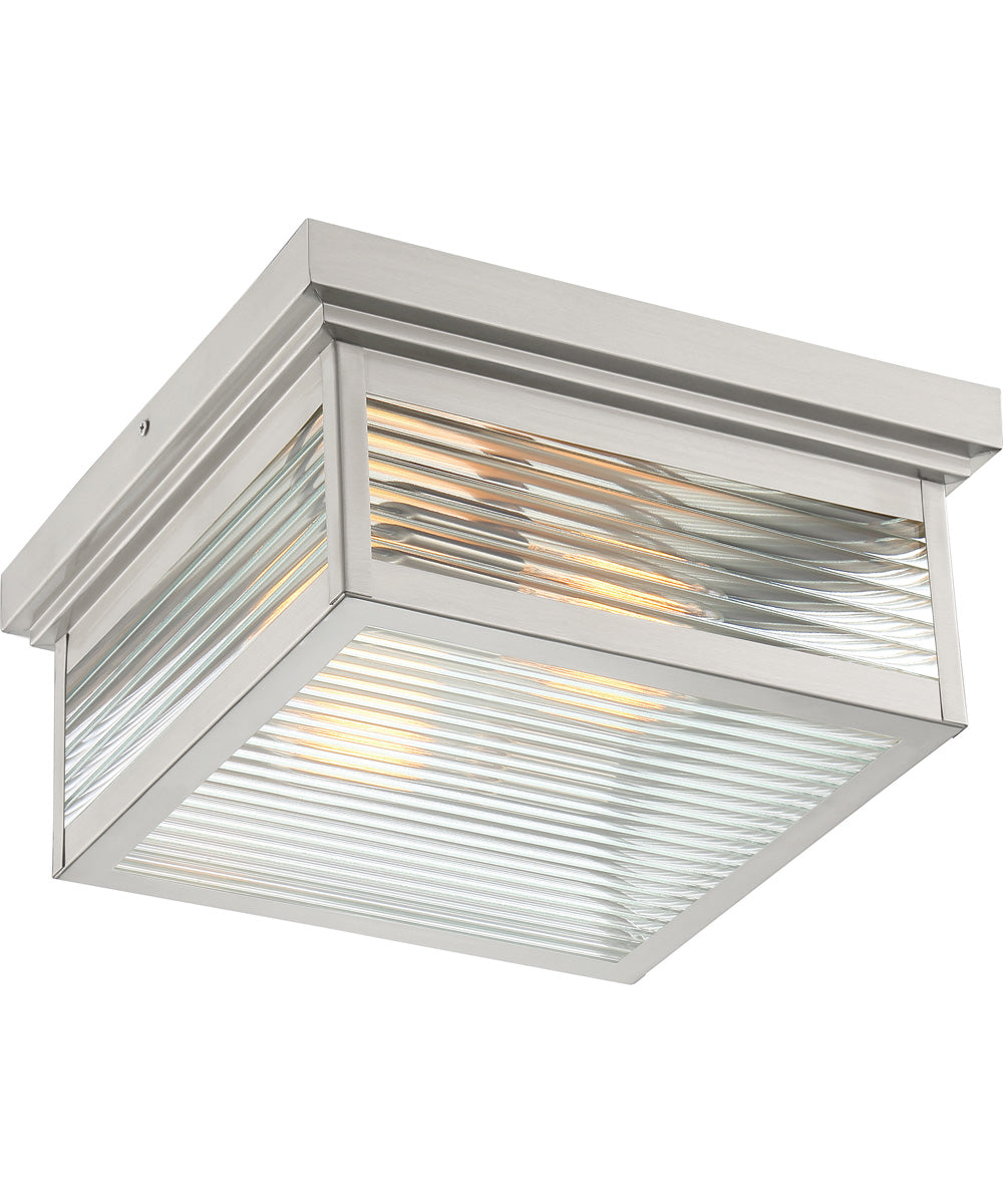 Gardner 2-light Flush Mount Stainless Steel