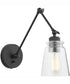 Profile 1-Light Plug In Sconce Matte Black, 5"W