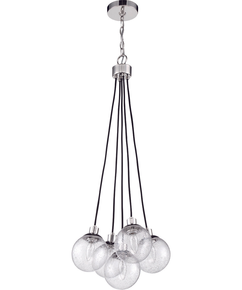 Que 5-Light Pendant Chrome