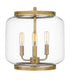 Tapley Small 3-light Mini Pendant Weathered Brass