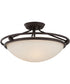 Ashland Extra Large 3-light Semi Flush Mount Western Bronze