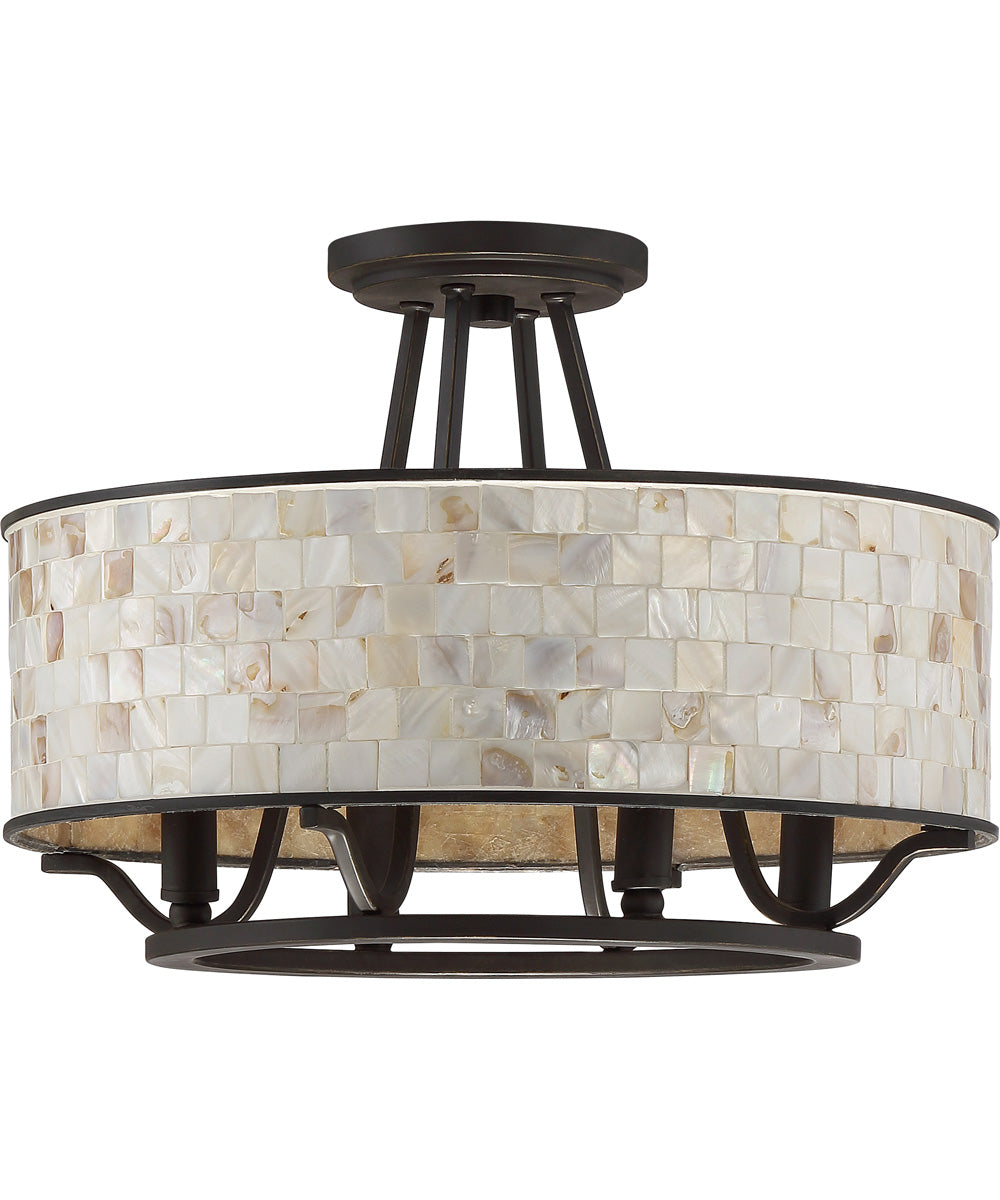 Aristocrat Medium 4-light Semi Flush Mount Palladian Bronze