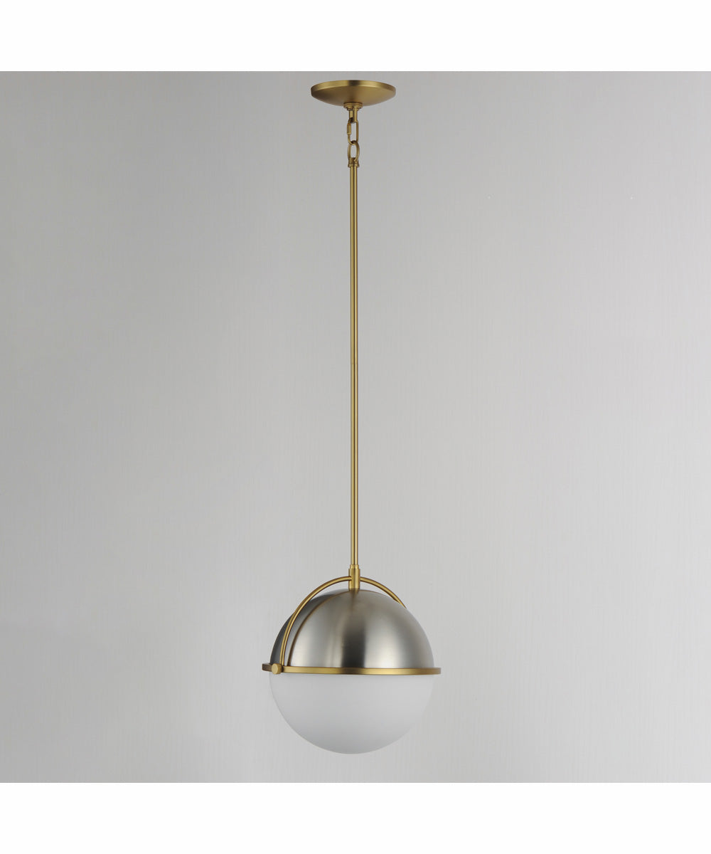 Duke 12 inch Single Pendant Satin Nickel / Satin Brass