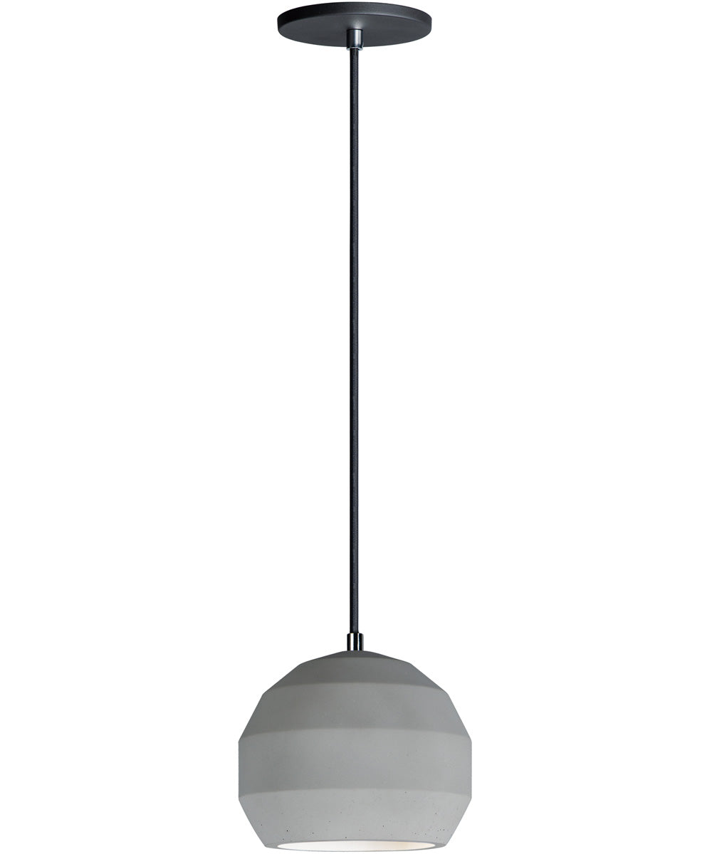 8"W Hive LED 1-Light Pendant Gray