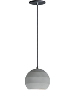 8"W Hive LED 1-Light Pendant Gray