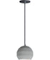 8"W Hive LED 1-Light Pendant Gray