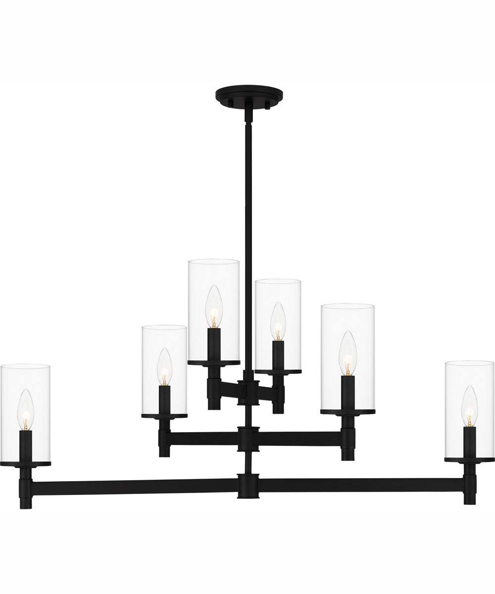 Quoizel Chandelier Medium 6-light Island Light Matte Black