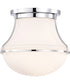 Valdora 1-Light Close-to-Ceiling Polished Nickel