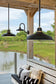 1-Light Small Tall Gooseneck Outdoor Barn Light in Textured Black