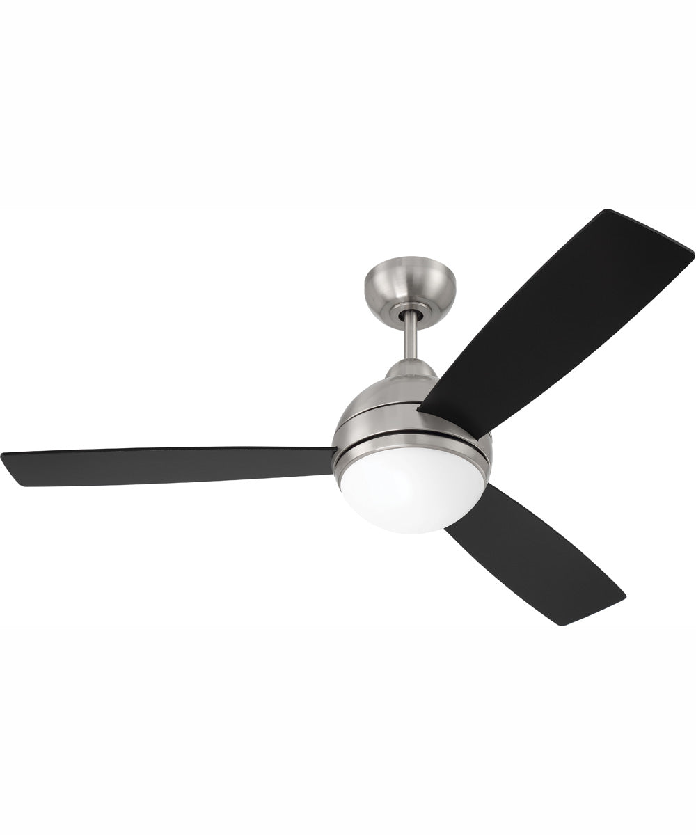 52" Keen 1-Light Ceiling Fan Brushed Polished Nickel