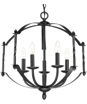 Greyson 5-Light Farmhouse Chandelier Light Matte Black