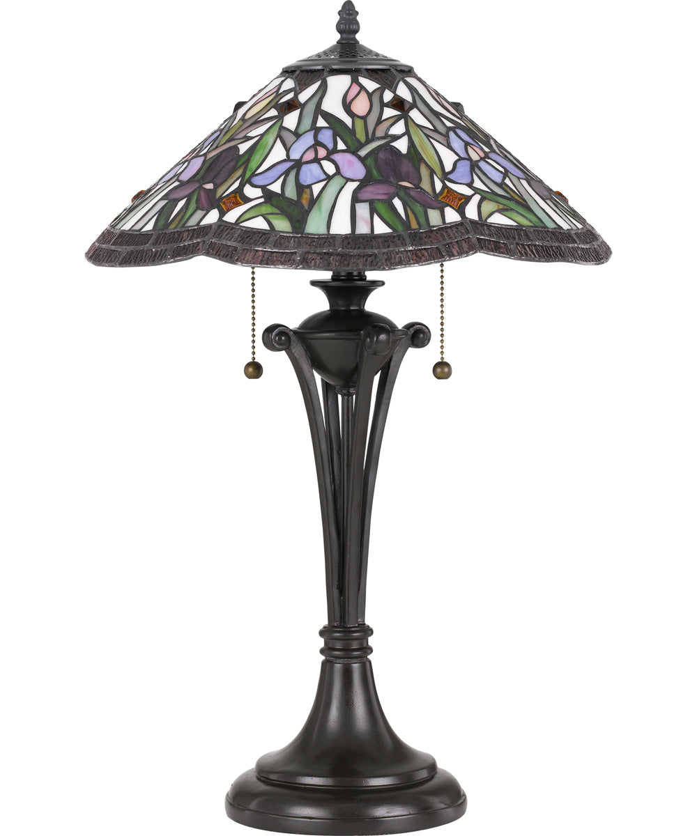 White Valley Small 2-light Table Lamp Vintage Bronze