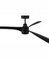 60" Phoebe 1-Light Ceiling Fan Flat Black